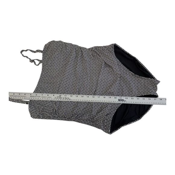 DKNY Black White Geo Print One Piece Swimsuit Size XXL - Picture 7 of 8